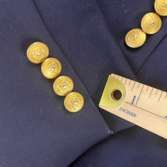 Chaps Ralph Lauren Blazer Mens 43R Wool Gold Buttons Double Vent Classic Jacket - Picture 13 of 13